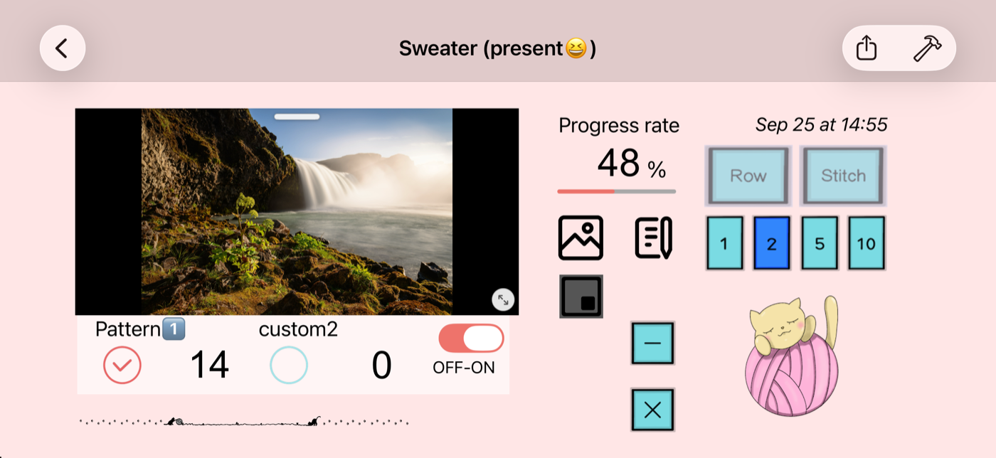 Counting while an image is shown in picture-in-picture